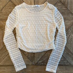 Altar'd State Cream Lace Long Sleeve Top